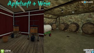 LS 22 Hof Bergmann Tutorial  Apfelsaft  Apfelwein [upl. by Natie]