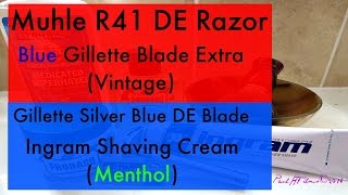 Muhle R41 DE Razor  Ingram Menthol Shaving Cream [upl. by Trammel]