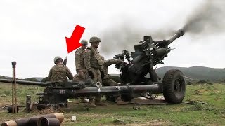 Extremely Powerful M119A3 Howitzer in Action [upl. by Sachs]