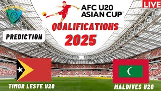 Timor Leste vs Maldives AFC U20 Asian Cup 2025 Qualifiers Match Preview Prediction [upl. by Rraval155]