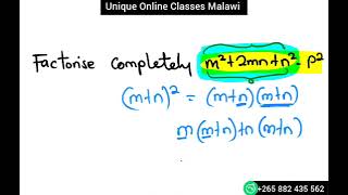 Form 3 Maths  Algebraic Expressions and Equations factorise completely practice question [upl. by Coppock]