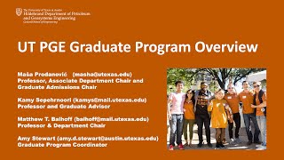 UT PGE Graduate Program Overview  October 2024 [upl. by Trebloc]