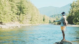 Fly Fishing at South Fork Snoqualmie Washington  Seattle Diaries [upl. by Harmon]