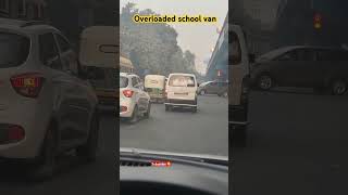 Overloaded school van 😨 traffic school rules [upl. by Ylicec]