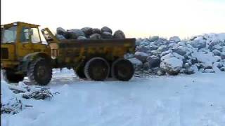 Nyodling3  Kockum 414B dumper hauling stone [upl. by Mahla]