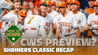 Texas Longhorns Baseball Shriners Classic Recap and a look ahead to South Carolina Around the Horns [upl. by Kong]