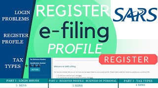 Register on SARS efiling  Business Tax Types [upl. by Ramburt]