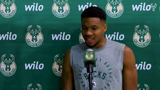 Giannis Antetokounmpo Training Camp Media Availability  100424 [upl. by Paolo]