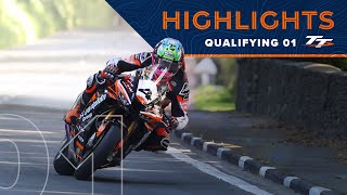 Qualifying 1 Highlights  2023 Isle of Man TT Races [upl. by Eeram]