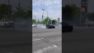 Broad Daylight and In Traffic😂😂 burnout takover mopar mustang car carcommunity carculture [upl. by Belldas]