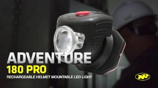 NiteRider Adventure 180 PRO  Rechargeable Helmet Mountable LED Light [upl. by Eintihw]