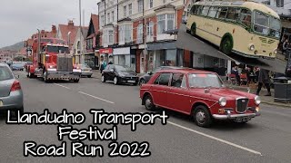 Llandudno Transport Festival Road Run 2022 30042022  Classic cars trucks buses tractors vans [upl. by Cagle]