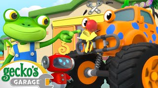 Monster Truck Makeover  Geckos Garage  Cartoons For Kids  Toddler Fun Learning [upl. by Cerallua]