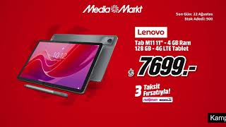 Okul ihtiyaçları sizde teknolojileri MediaMarkt’ta  Lenovo Tab M11 128 GB 4G LTE Tablet [upl. by Toth41]