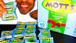 MOTTS FRUIT SNACKS ASSORTED EATING MOUTH SOUNDS NO TALKING [upl. by Leffen288]