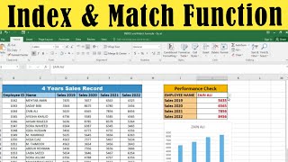 Excel Tutorial How to Use INDEX and MATCH Functions for Data Retrieval [upl. by Susy]