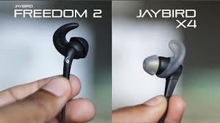 Jaybird X4 vs Jaybird Freedom 2  Bluetooth Headphones Comparison [upl. by Euridice]