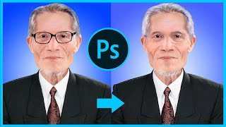 Phục chế ảnh  Loại bỏ kính mắt với PHOTOSHOP  BONART [upl. by Eirac313]