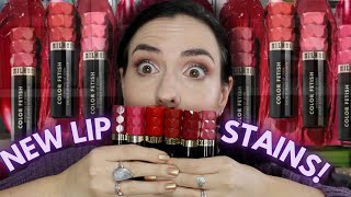 NEW Milani Cosmetics Color Fetish Hydrating Lip Stain  Lip Swatches of ALL 6 Shades  Review [upl. by Gareri]