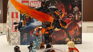 Lego Marvel Thor vs Surtur Construction Figure Unboxing And Review [upl. by Sagerman963]