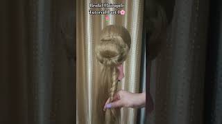 Bridal Hairupdo Tutorial Part 1 🌸🌸 hairupdo bridalbun bridalhairstyle hairaccessories [upl. by Nakre939]