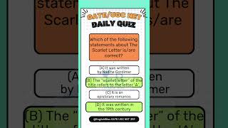 GATEUGC NET daily quiz gate2025 ugcnetdec2024 quiz english viralvideo [upl. by Raimondo]