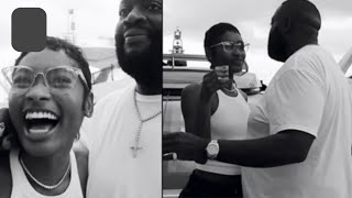 Rick Ross Gifts His Girlfriend Justice Williams A Diamond Necklace 💎 [upl. by Eihs]