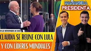 MañaneraPresidenta  CLAUDIA llega a BRASIL para el G20 Tiene REUNIONES con LÍDERES MUNDIALES [upl. by Ycram]