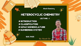 Heterocyclic Compounds Lecture01  BSc  Organic Chemistry [upl. by Blanchette]