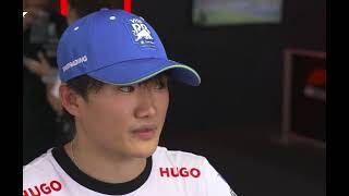 Yuki Tsunoda Post Race Interview  Very Happy After P9 Finish in the Hungarian Grand Prix 2024 [upl. by Desberg]