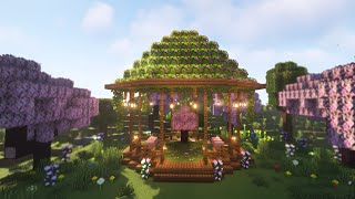 Minecraft Tutorial How to Make a Cherry Blossom Gazebo in Minecraft 🌸 [upl. by Nordine]