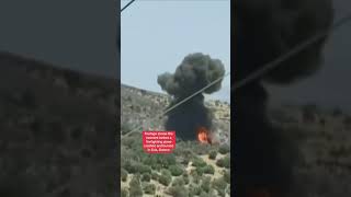 Footage shows the moment before a firefighting plane crashed and burned in Evia Greece [upl. by Elizabet]