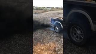 King Ranch F250 Trying to Climb Woodchip Pile burnout truck [upl. by Tri]