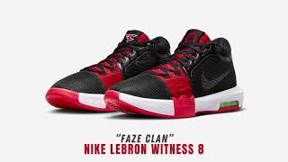 Nike LeBron Witness 8 “FaZe Clan”  DETAILED LOOK  PRICE [upl. by Auqinet]