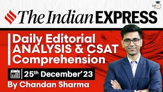 Indian Express Editorial Analysis by Chandan Sharma  25 November 2023  UPSC Current Affairs 2023 [upl. by Plerre]