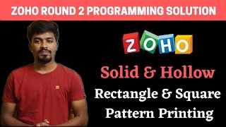 Zoho Pattern Printing Programming Solution  Solid amp Hollow Pattern  BiNaRiEs [upl. by Ennairak]