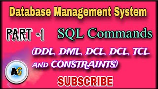 All types of SQL Commands with examples  DDL DCL DML TCL  AG STUDY GROUPS [upl. by Chrissie]