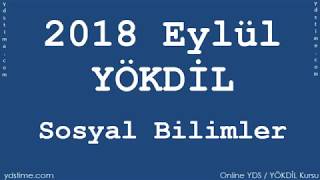 2018 Eylül YÖKDİL  Sosyal Bil  Part 03 Cloze Test 01 [upl. by Ferguson546]