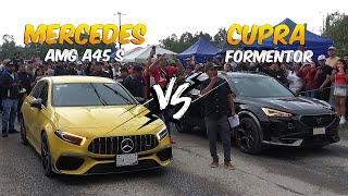 Mercedes A45 S vs Cupra Formentor  Arrancones [upl. by Dera]