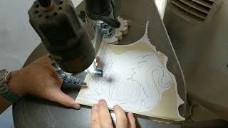 Scroll Saw Dragon Puzzle Cutting  WoodcraftByScottcom [upl. by Adnovahs582]