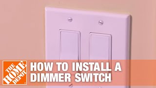 How to Install a Dimmer Switch Single PoleThree Way Light Switch  The Home Depot [upl. by Ordnassela]