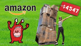 We Bought A MONSTER Amazon Returns Pallet For 600  Unboxing 4500 In MYSTERY Items [upl. by Ahseyi428]