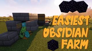 Minecraft EASY Obsidian Farm Tutorial 750 Per Hour [upl. by Aneehsor]