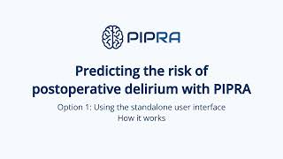 Roll out option 1 Predicting the risk of postoperative delirium with PIPRA [upl. by Marylynne]