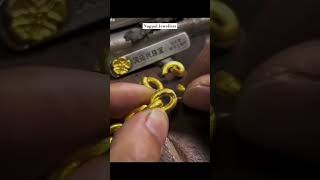 Making A Gold Bracelet🔥✌️ gold bracelat making hallmark22kgold [upl. by Gusta]