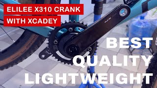 Lightweight Elilee X310 Carbon Crankset with Xcadey Power Meter [upl. by Arakal620]