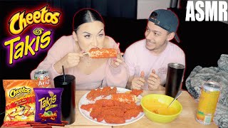 ASMR HOT CHEETOS  TAKIS CHICKEN TENDERS  HOT CHEETO ELOTES RECIPE MUKBANG  Eating Show [upl. by Magen]