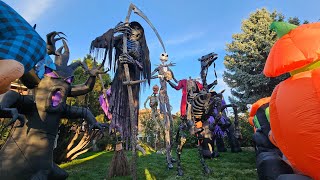 UnboxingSetting Up Headless Horseman amp 12 Foot Reaper Halloween Animatronics Live [upl. by Ashwin]