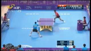 2014 China Super League ZHANG Jike Vs MA Long Full MatchShort Form 720p [upl. by Valerye]