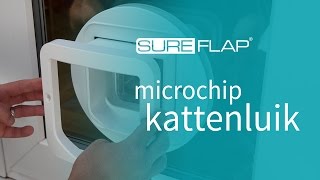 Installatie van het SureFlap microchip kattenluik in glas [upl. by Anuska837]